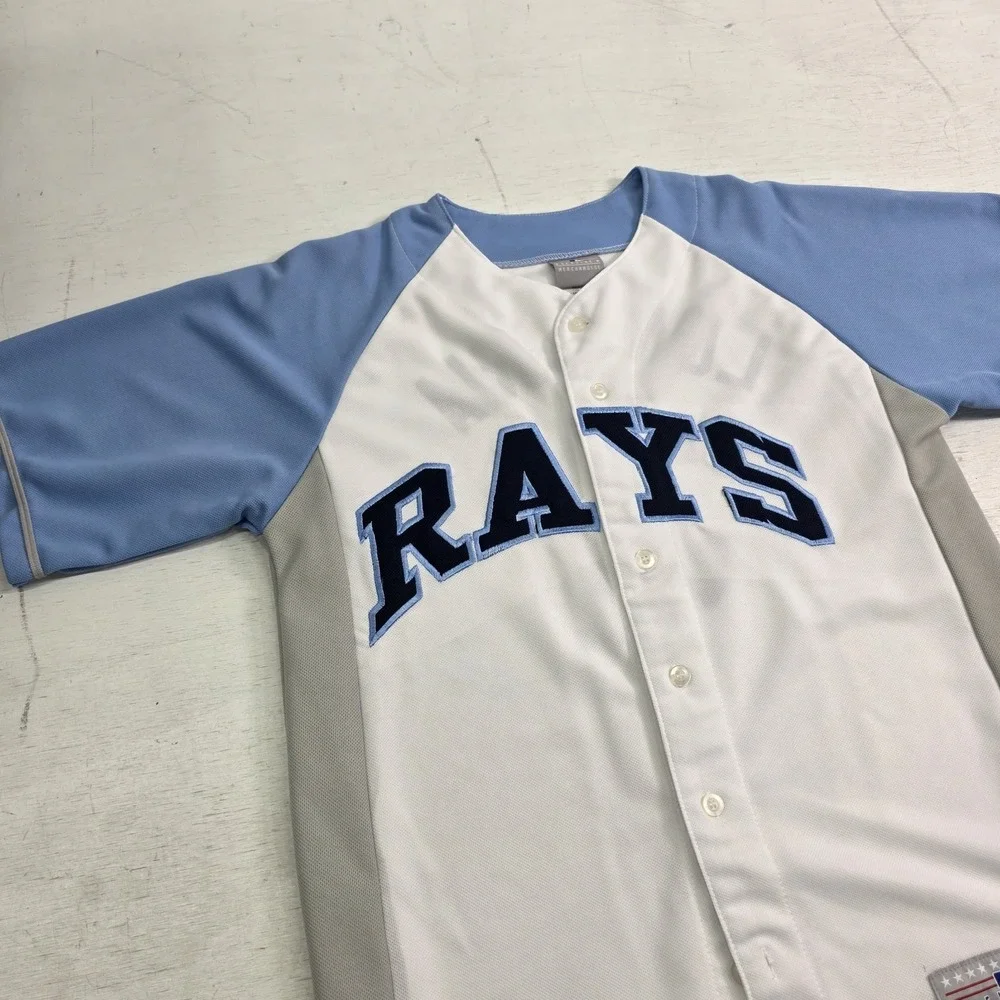 Evan Longoria #3 Tampa Bay Rays‎ MLB Baseball Jersey GM Youth Boys Sz L 14-16